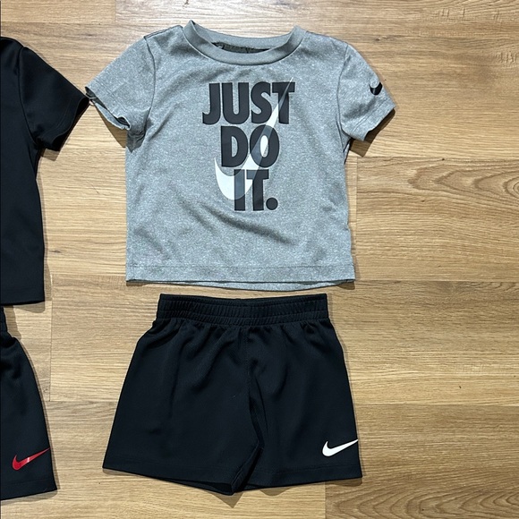 2 Sets Nike Black and Gray Boys T-Shirt and Shorts Set- size 18 Months - Picture 5 of 14